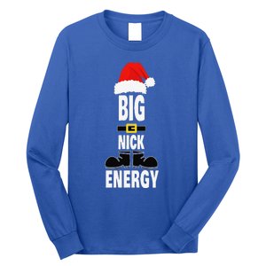 Big Nick Energy Santa Hat Belts And Boots Funny Christmas Long Sleeve Shirt