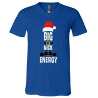 Big Nick Energy Santa Hat Belts And Boots Funny Christmas V-Neck T-Shirt