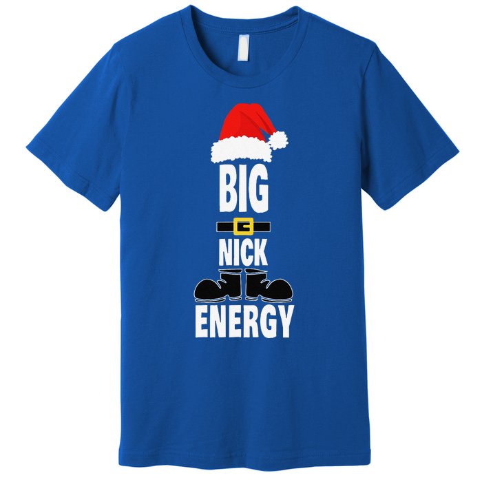 Big Nick Energy Santa Hat Belts And Boots Funny Christmas Premium T-Shirt