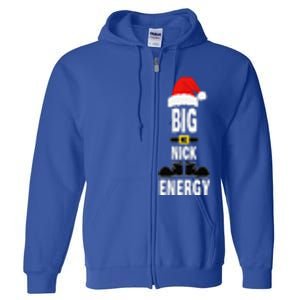 Big Nick Energy Santa Hat Belts And Boots Funny Christmas Full Zip Hoodie