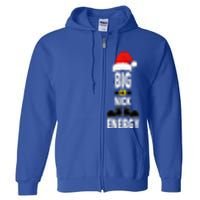 Big Nick Energy Santa Hat Belts And Boots Funny Christmas Full Zip Hoodie