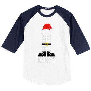 Big Nick Energy Santa Hat Belts And Boots Funny Christmas Baseball Sleeve Shirt