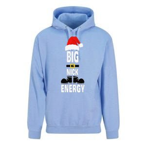 Big Nick Energy Santa Hat Belts And Boots Funny Christmas Unisex Surf Hoodie