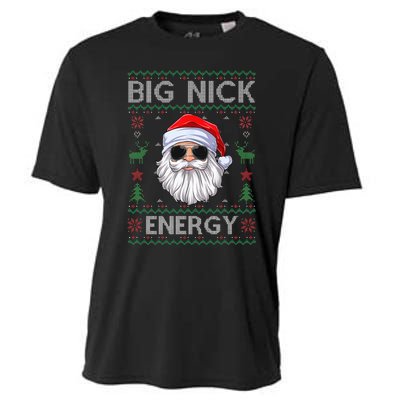 Big Nick Energy Santa Claus Ugly Christmas Sweater Cooling Performance Crew T-Shirt