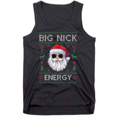 Big Nick Energy Santa Claus Ugly Christmas Sweater Tank Top