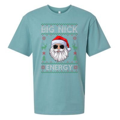 Big Nick Energy Santa Claus Ugly Christmas Sweater Sueded Cloud Jersey T-Shirt