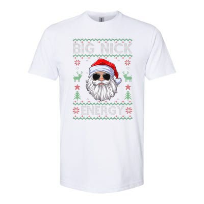 Big Nick Energy Santa Claus Ugly Christmas Sweater Softstyle® CVC T-Shirt