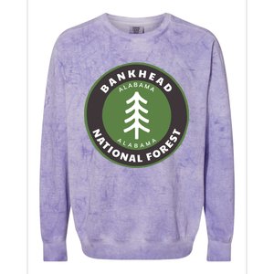 Bankhead National Forest Alabama Al Bear Badge Gift Colorblast Crewneck Sweatshirt