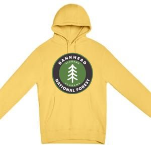 Bankhead National Forest Alabama Al Bear Badge Gift Premium Pullover Hoodie