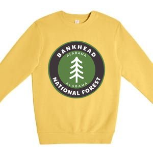 Bankhead National Forest Alabama Al Bear Badge Gift Premium Crewneck Sweatshirt