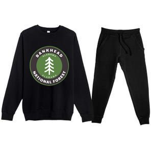 Bankhead National Forest Alabama Al Bear Badge Gift Premium Crewneck Sweatsuit Set