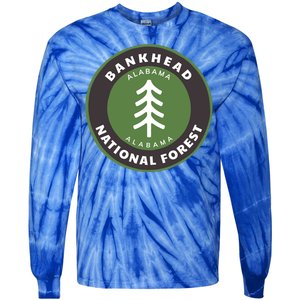 Bankhead National Forest Alabama Al Bear Badge Gift Tie-Dye Long Sleeve Shirt