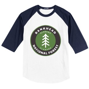 Bankhead National Forest Alabama Al Bear Badge Gift Baseball Sleeve Shirt