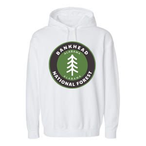 Bankhead National Forest Alabama Al Bear Badge Gift Garment-Dyed Fleece Hoodie