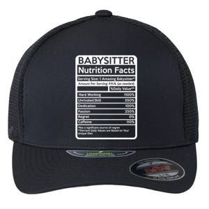 Babysitter Nutrition Facts Sitting Cool Gift Flexfit Unipanel Trucker Cap