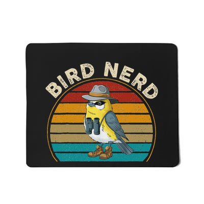 Bird Nerd Funny Bird Watching Birding Bird Lover Watcher Mousepad