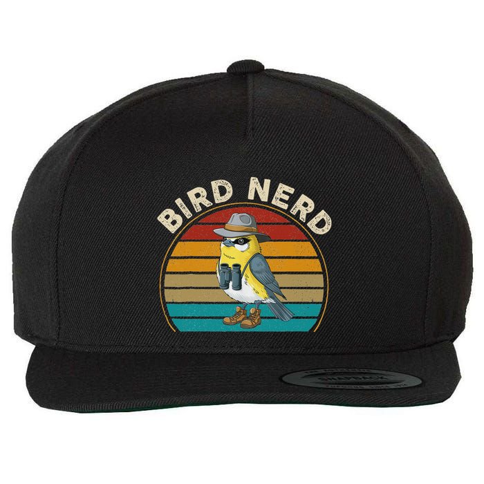 Bird Nerd Funny Bird Watching Birding Bird Lover Watcher Wool Snapback Cap