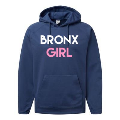 Bronx Ny Funny Gift Nyc New York Bronx Great Gift Performance Fleece Hoodie