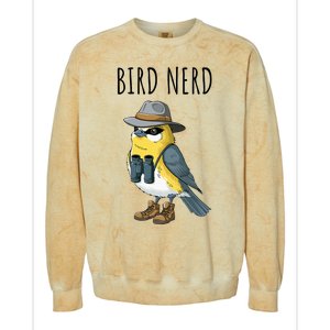 Bird Nerd Funny Bird Watching Birding Bird Lover Watcher Colorblast Crewneck Sweatshirt