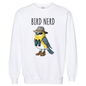 Bird Nerd Funny Bird Watching Birding Bird Lover Watcher Garment-Dyed Sweatshirt