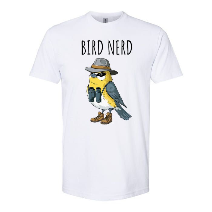 Bird Nerd Funny Bird Watching Birding Bird Lover Watcher Softstyle CVC T-Shirt