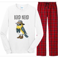 Bird Nerd Funny Bird Watching Birding Bird Lover Watcher Long Sleeve Pajama Set