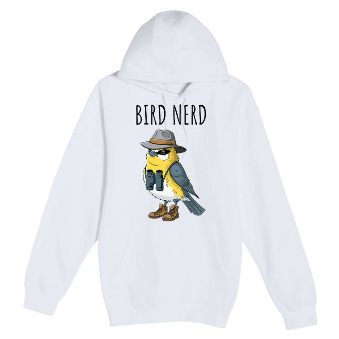 Bird Nerd Funny Bird Watching Birding Bird Lover Watcher Premium Pullover Hoodie