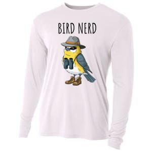 Bird Nerd Funny Bird Watching Birding Bird Lover Watcher Cooling Performance Long Sleeve Crew