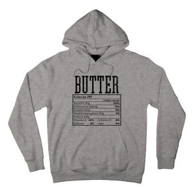 Butter Nutrition Facts Food Matching Family Tall Hoodie