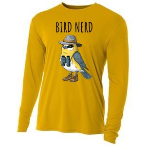 Bird Nerd Funny Bird Watching Birding Bird Lover Watcher Cooling Performance Long Sleeve Crew