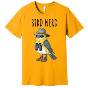 Bird Nerd Funny Bird Watching Birding Bird Lover Watcher Premium T-Shirt