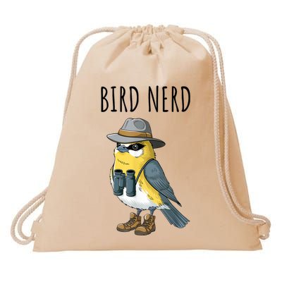 Bird Nerd Funny Bird Watching Birding Bird Lover Watcher Drawstring Bag