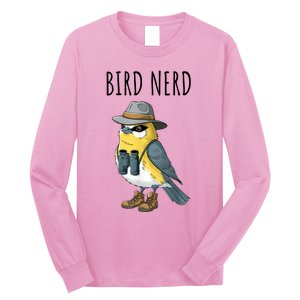 Bird Nerd Funny Bird Watching Birding Bird Lover Watcher Long Sleeve Shirt