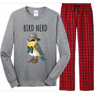 Bird Nerd Funny Bird Watching Birding Bird Lover Watcher Long Sleeve Pajama Set