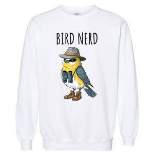 Bird Nerd Funny Bird Watching Birding Bird Lover Watcher Garment-Dyed Sweatshirt