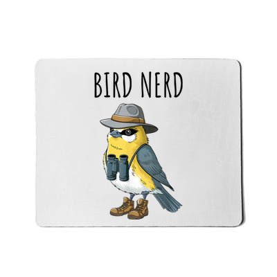 Bird Nerd Funny Bird Watching Birding Bird Lover Watcher Mousepad