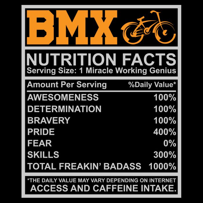 BMX Nutrition Facts Gift Cycling Sweatshirt