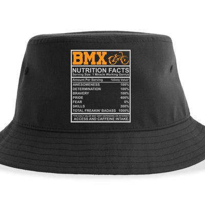 BMX Nutrition Facts Gift Cycling Sustainable Bucket Hat