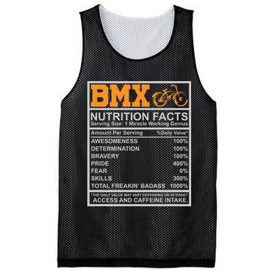 BMX Nutrition Facts Gift Cycling Mesh Reversible Basketball Jersey Tank