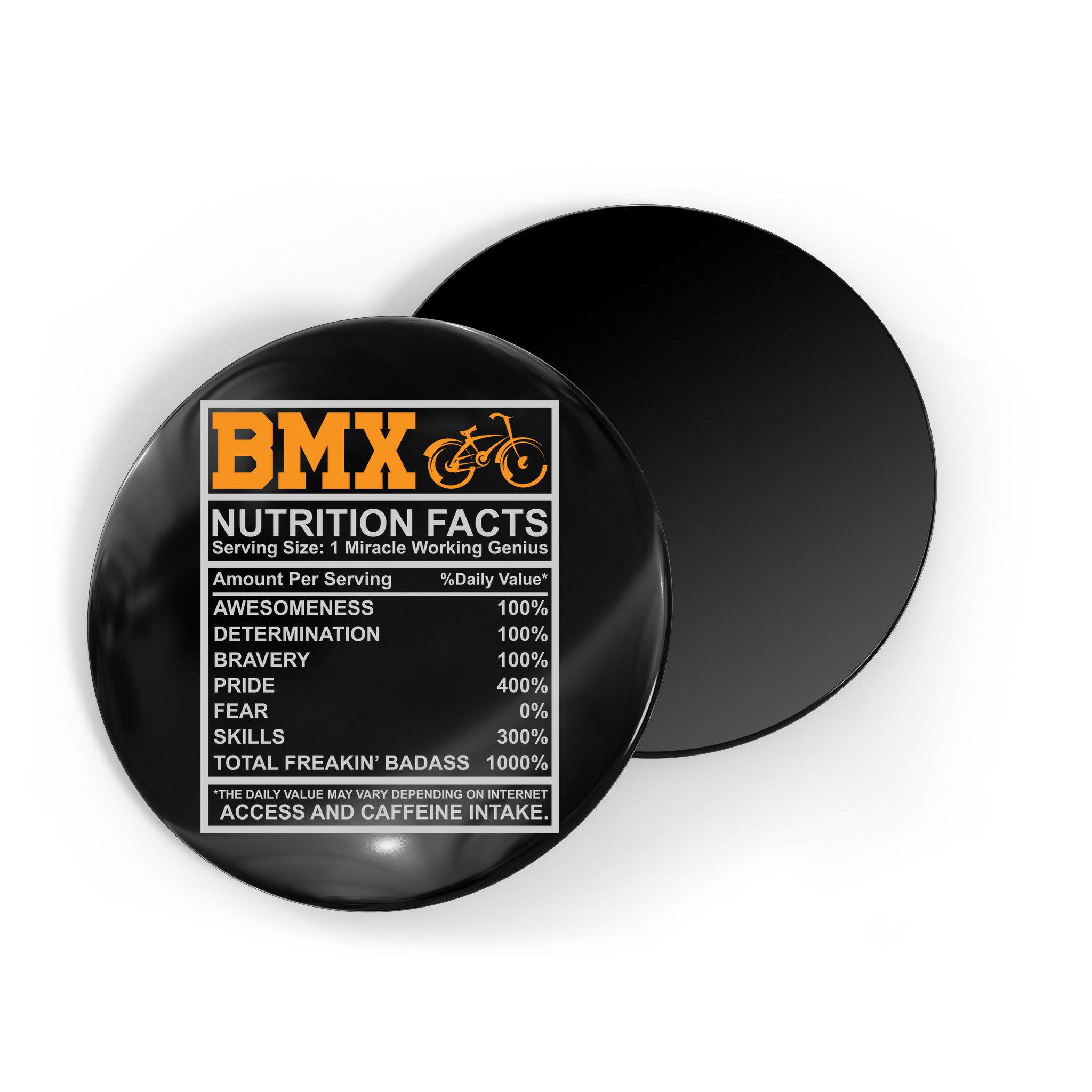 BMX Nutrition Facts Gift Cycling Magnet