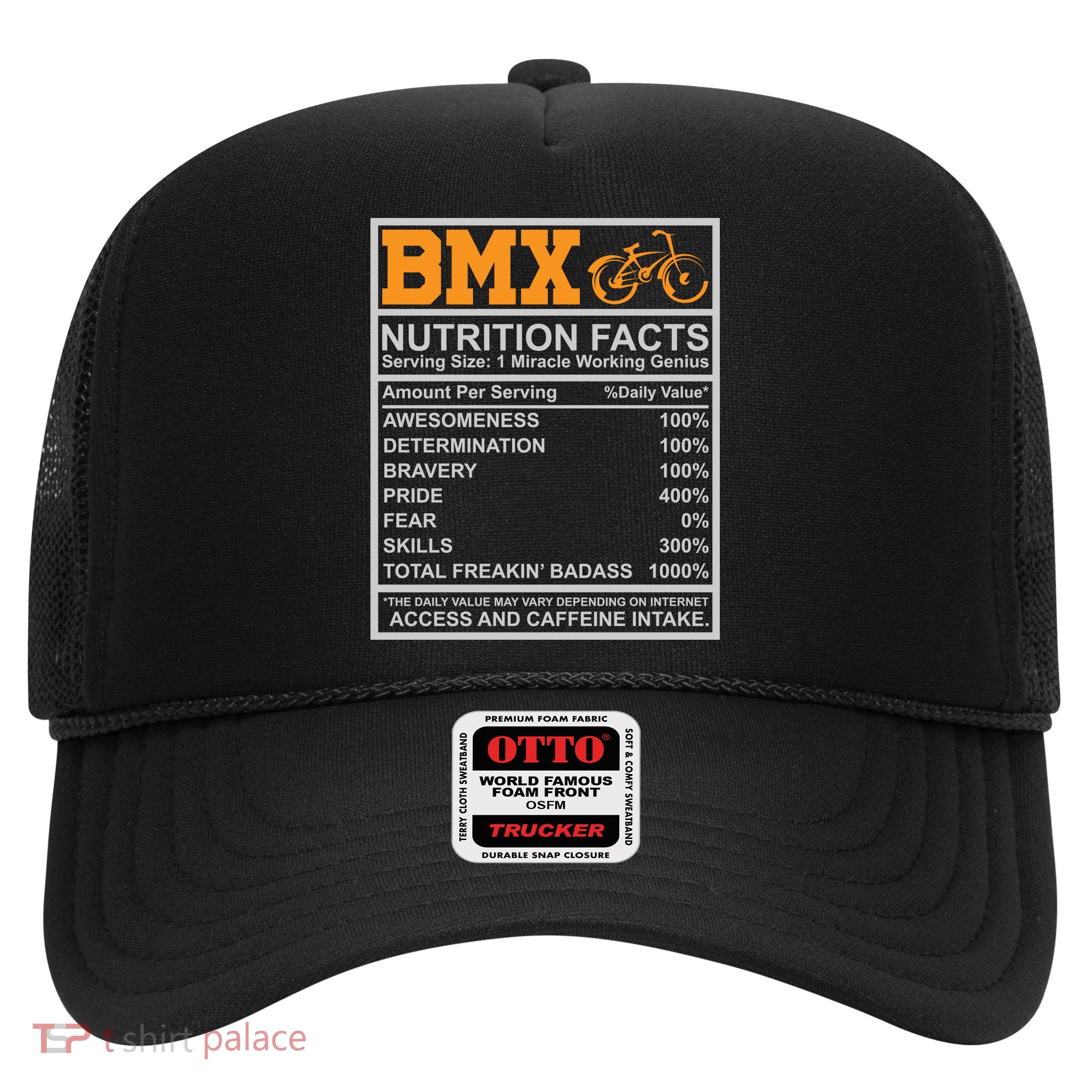 BMX Nutrition Facts Gift Cycling Trucker Hat