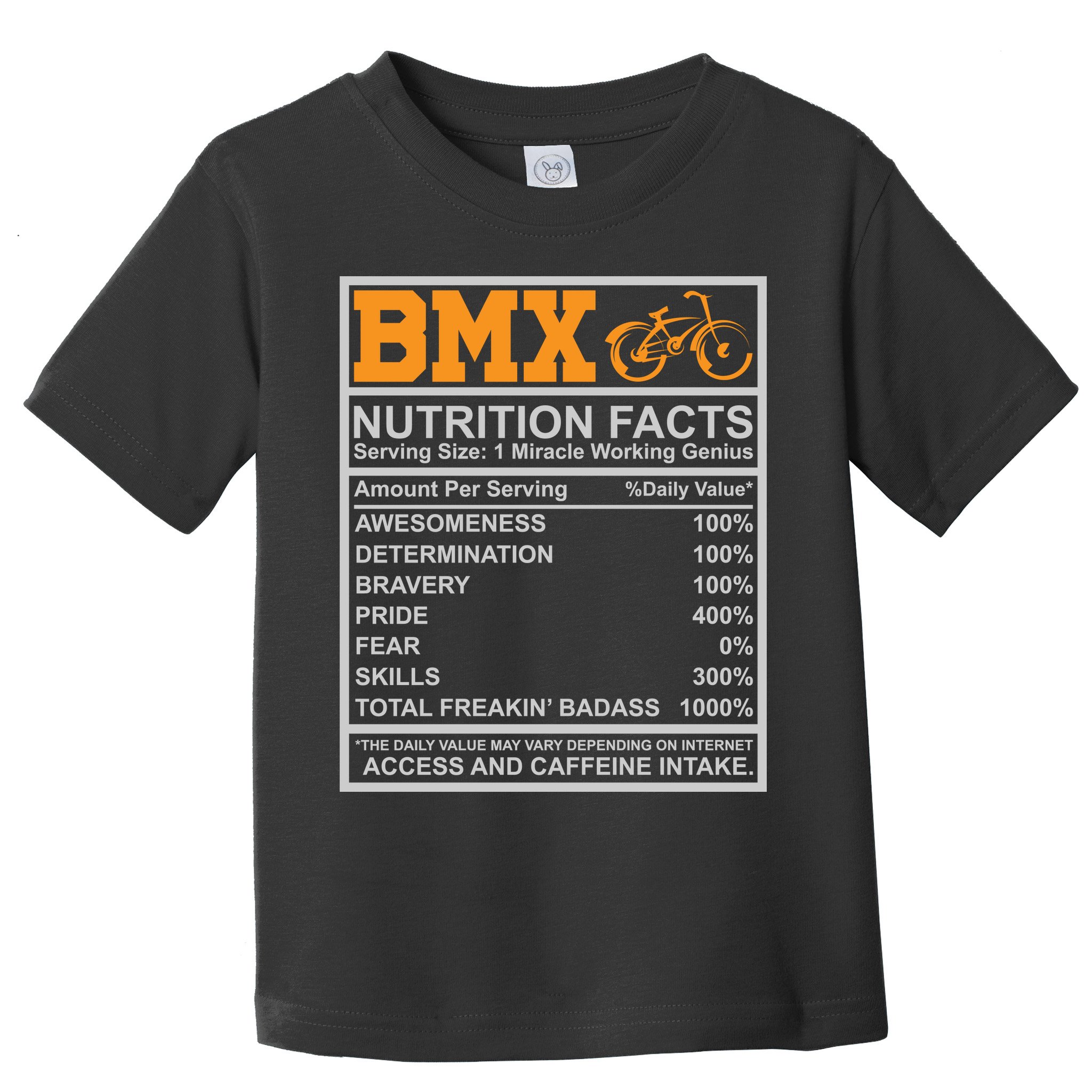 BMX Nutrition Facts Gift Cycling Toddler T-Shirt