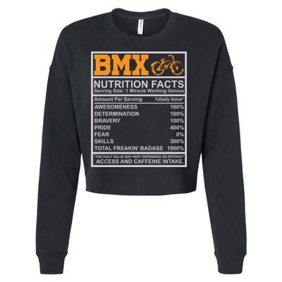 BMX Nutrition Facts Gift Cycling Cropped Pullover Crew