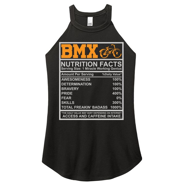 BMX Nutrition Facts Gift Cycling Women's Perfect Tri Rocker Tank