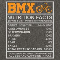 BMX Nutrition Facts Gift Cycling Cotton Canvas Backpack