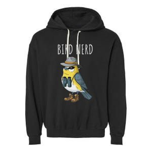 Bird Nerd Funny Bird Watching Birding Bird Lover Watcher Garment-Dyed Fleece Hoodie