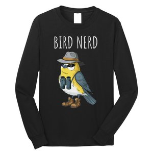 Bird Nerd Funny Bird Watching Birding Bird Lover Watcher Long Sleeve Shirt