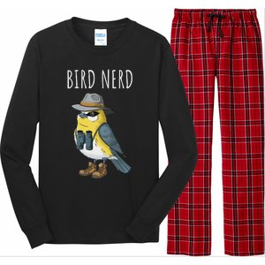 Bird Nerd Funny Bird Watching Birding Bird Lover Watcher Long Sleeve Pajama Set