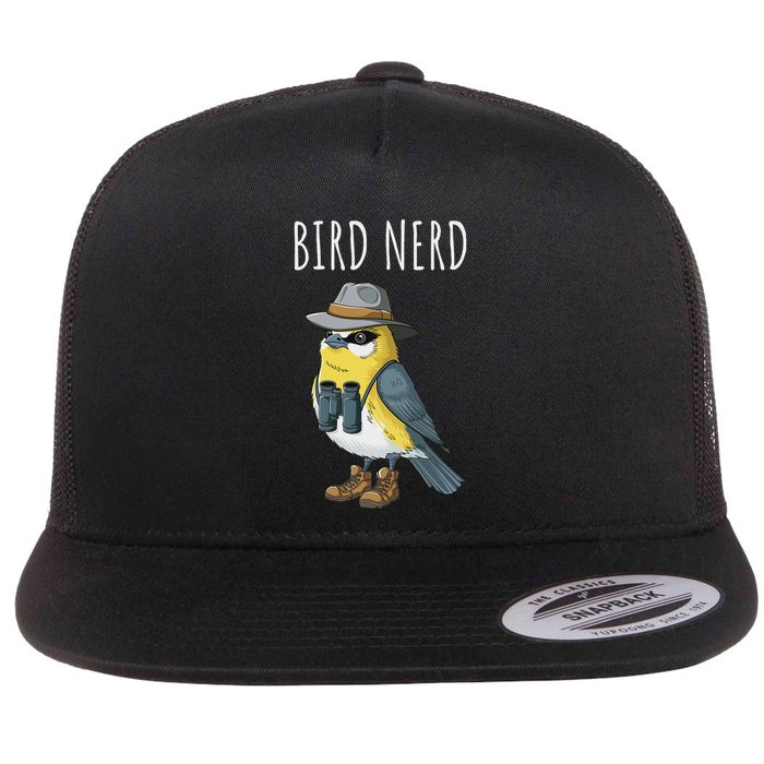 Bird Nerd Funny Bird Watching Birding Bird Lover Watcher Flat Bill Trucker Hat