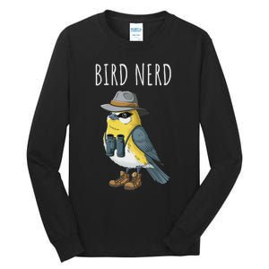 Bird Nerd Funny Bird Watching Birding Bird Lover Watcher Tall Long Sleeve T-Shirt